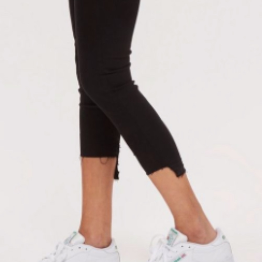 Topshop Jamie high waist ankle grazer in Black